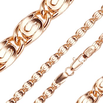 Apzeltītā ķēdīte Klasiskā saplacinātu gliemežu posmu virkne