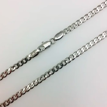 Ķēdīte ar rodija pārklājumu Klasiskās ķēdes ar apmales posmu virkne