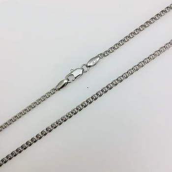 Ķēdīte ar rodija pārklājumu Love austu stiepļu posmu pinums