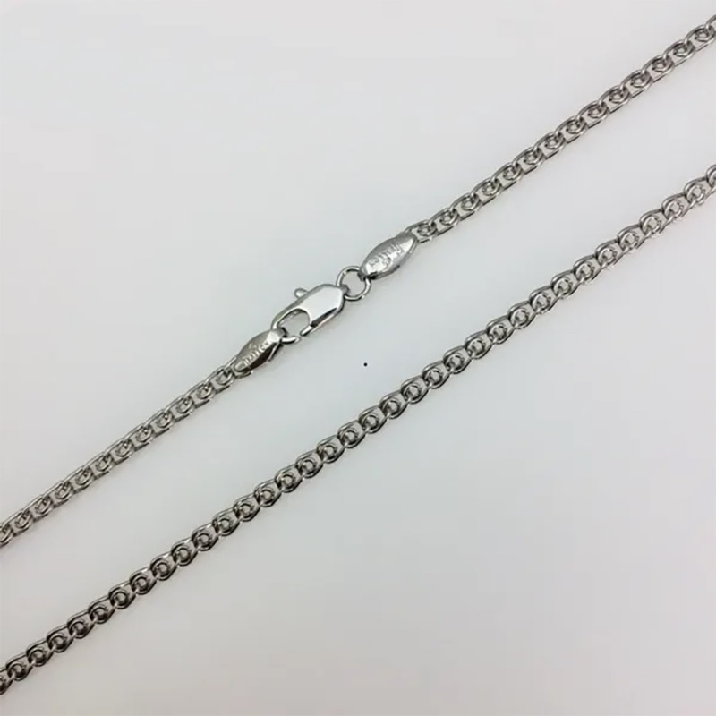 Ķēdīte ar rodija pārklājumu Love austu stiepļu posmu pinums