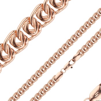 Apzeltītā ķēdīte Savstarpēji savītu sirds formas stiepļu pinums