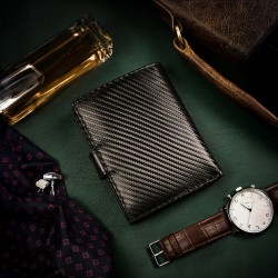 Vīriešu ādas naudas maks Peterson metāla kastītē
