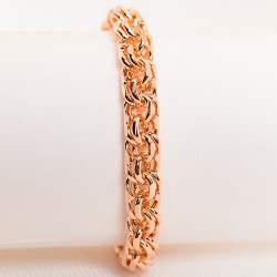 Apzeltīta rokassprādze Bismarks pinums dubultais rolo