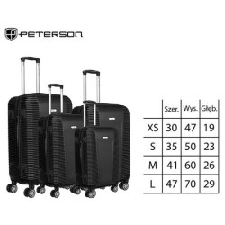 Koferis PETERSON (ABS peacock) melns
