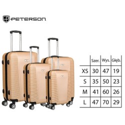 Koferis PETERSON (ABS peacock) zelta
