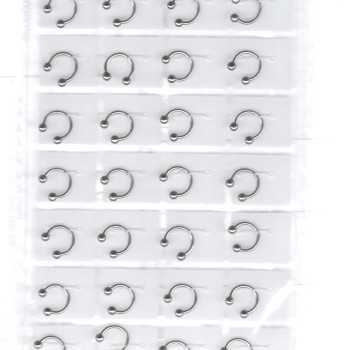 Deguna pīrsings pakāviņš ar 2 bumbiņām galos