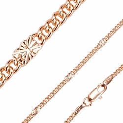 Apzeltītā ķēdīte Klasisks pinums ar saules staru Fancy posmiem