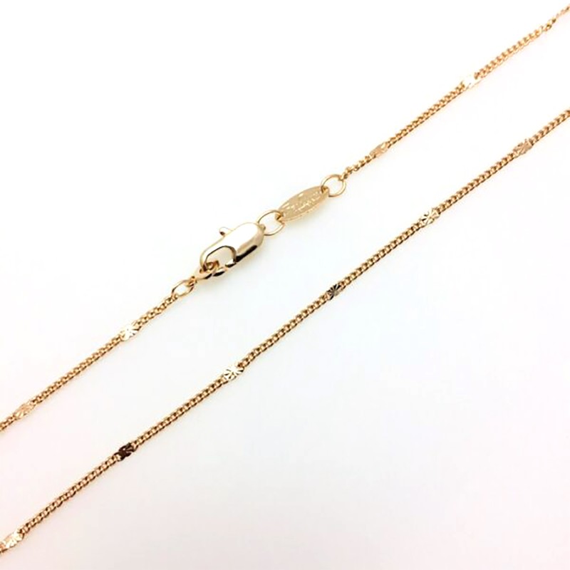 Apzeltītā ķēdīte Klasisks pinums ar saules staru Fancy posmiem