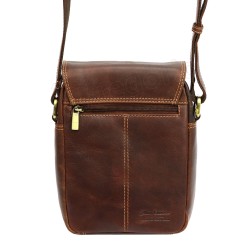 Vīriešu plecu soma PETERSON dabīgā āda