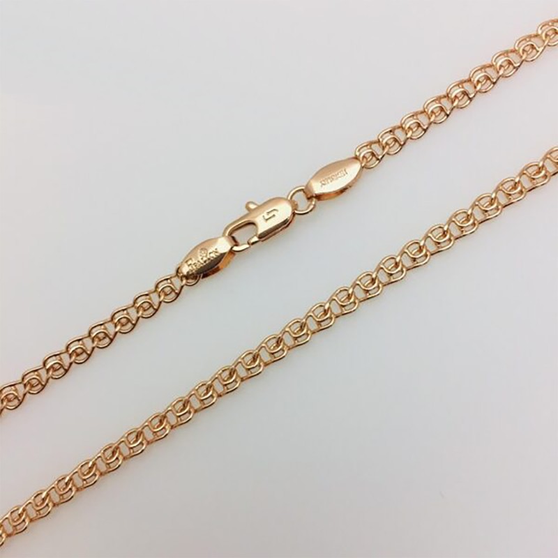 Apzeltītā ķēdīte Love austu stiepļu posmu pinums