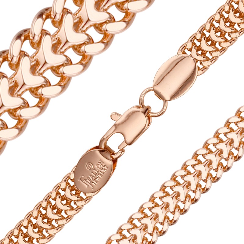 Apzeltītā ķēdīte Kubas divvirzienu dubulto posmu pinums