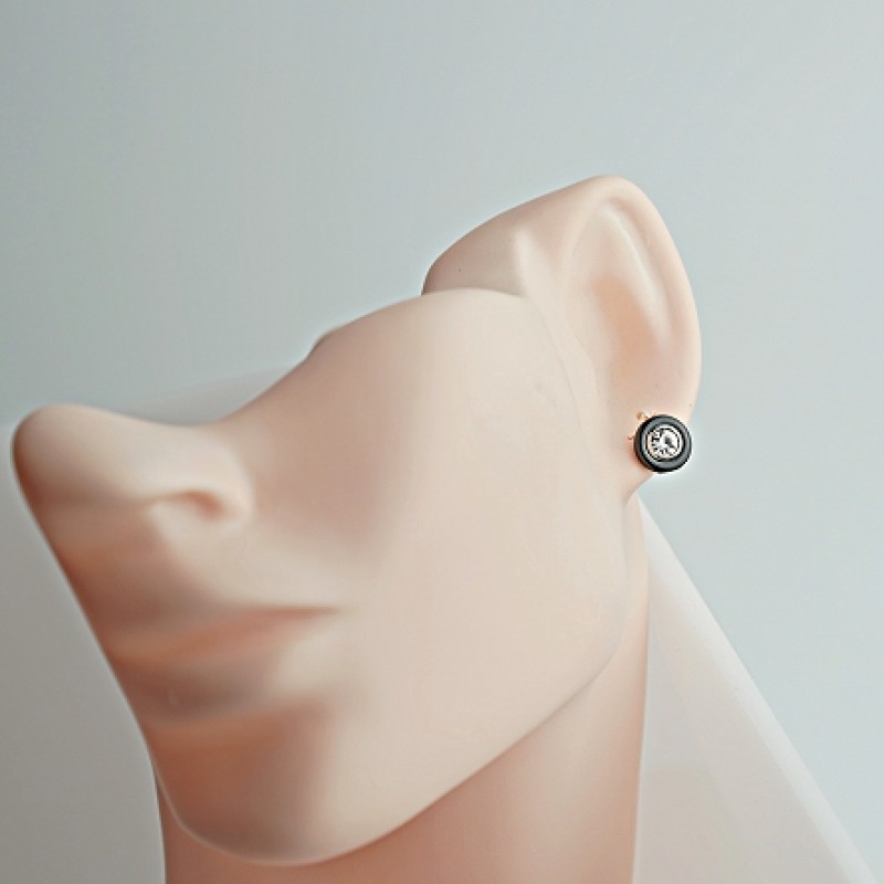 Auskari ar rodija pārklājumu un keramiku