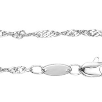 Ķēdīte ar rodija pārklājumu