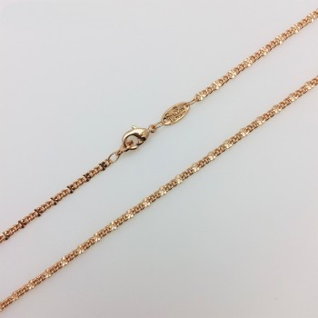 Apzeltītā ķēdīte Figaro stila pinums ar saules staru grāvējuma Fancy posmiem