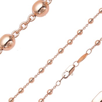 Apzeltītā ķēdīte Bumbiņu un gredzenu posmu virkne