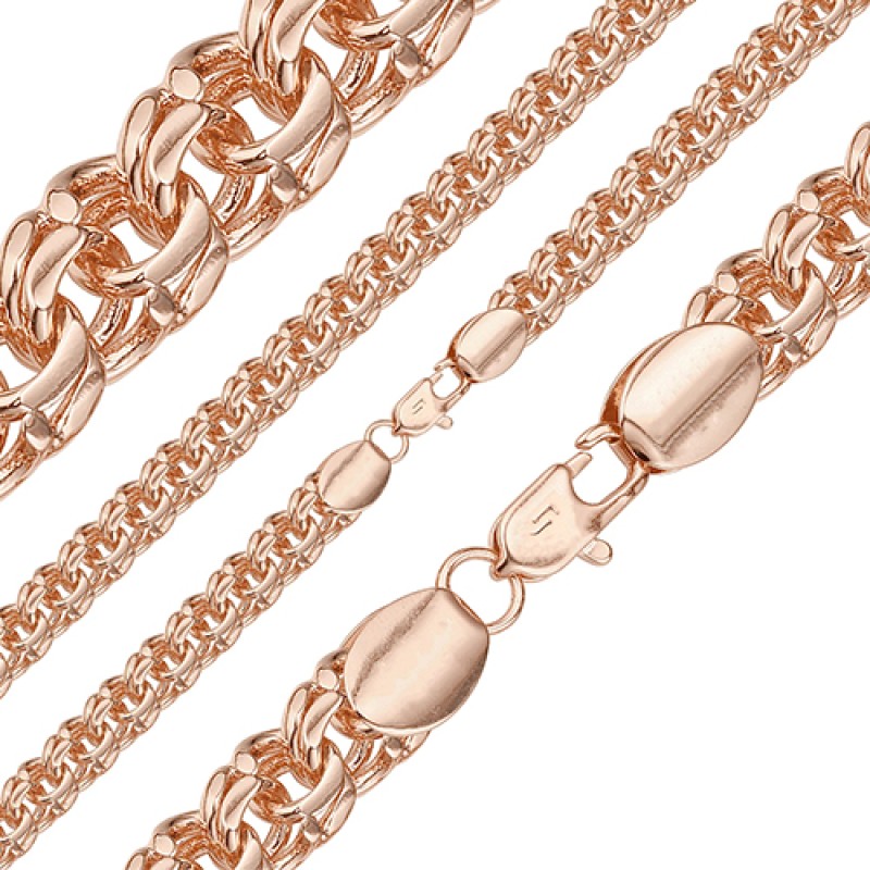 Apzeltītā ķēdīte Bismarks pinums dubultais rolo