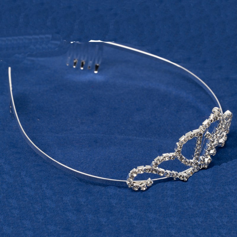 Galvas kronis dekoratīvais kāzu sudraba 5,0cm