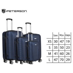 Koferis PETERSON (ABS peacock) zils