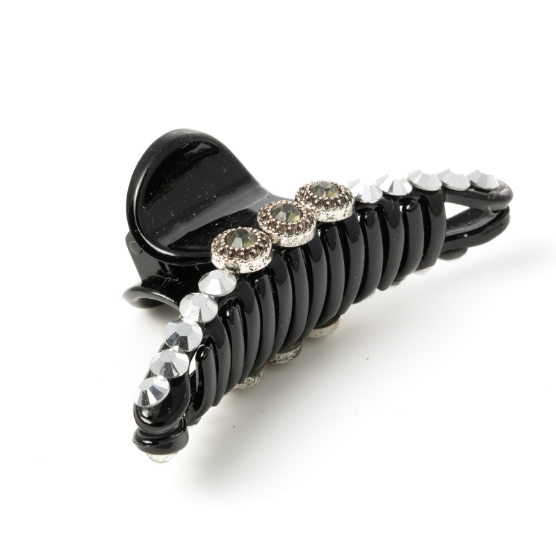 Matu sprādze-KRĀBIS ar dekoru 9,5*3,5cm plastmasa