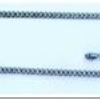 Ķēdīte ar rodija pārklājumu Bismarks enkura aušanas dubulto posmu pinums