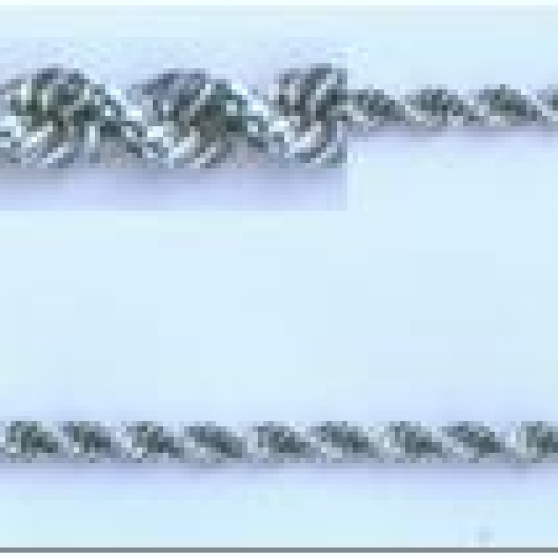 Ķēdīte ar rodija pārklājumu Klasisks Franču virves pinums