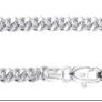 Ķēdīte ar rodija pārklājumu Infinity 8-ka posmu pinums