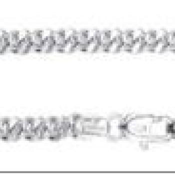 Ķēdīte ar rodija pārklājumu Infinity 8-ka posmu pinums