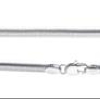 Ķēdīte ar rodija pārklājumu Plakanu čūskas skeleta posmu virkne