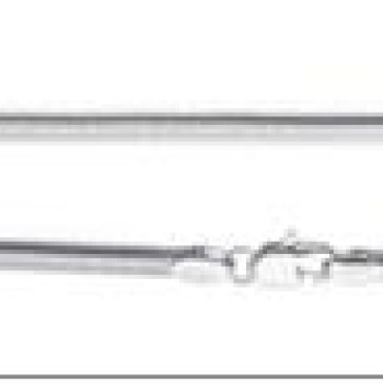 Ķēdīte ar rodija pārklājumu Plakanu čūskas skeleta posmu virkne