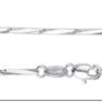 Ķēdīte ar rodija pārklājumu Elegantu klasisku stienīšu posmu virkne ar šarnīrveida saitēm