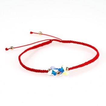 Apzeltīta rokassprādze-aukla ar SWAROVSKI kristāliem