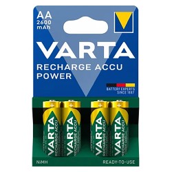Varta Pro R2U R6 AA uzlādējamās baterijas Ni-MH 2600 mAh, (4xAA) 1,2V (4gab.) Rechargeable Batteries