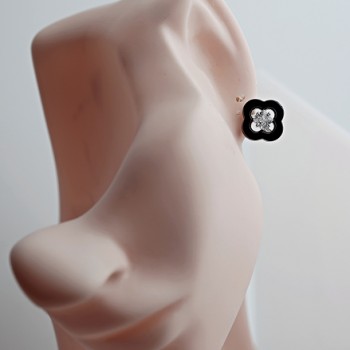 Auskari ar rodija pārklājumu un keramiku