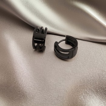 Nerūsējošā tērauda auskari melni