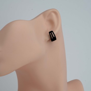 Nerūsējošā tērauda auskari melni