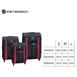Koferis PETERSON melns (polyester)