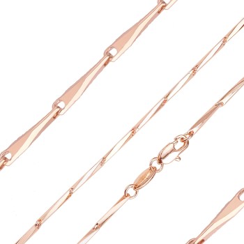 Apzeltītā ķēdīte Elegantu klasisku stienīšu posmu virkne ar šarnīrveida saitēm