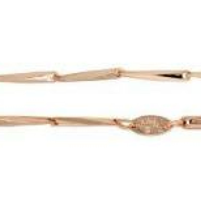 Apzeltītā ķēdīte Elegantu klasisku stienīšu posmu virkne ar šarnīrveida saitēm