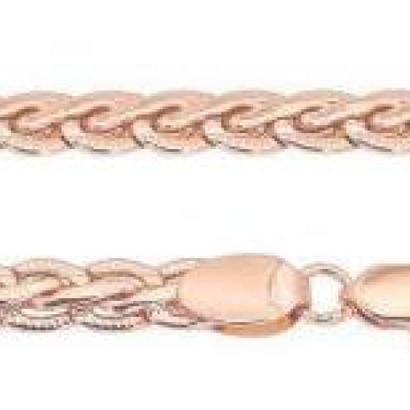 Apzeltītā ķēdīte Spiga kviešu vārpas vīto posmu ar grāvējumu pinums