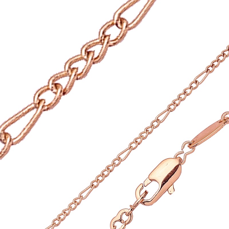 Apzeltītā ķēdīte Vītņveida liela un mazu posmu virkne