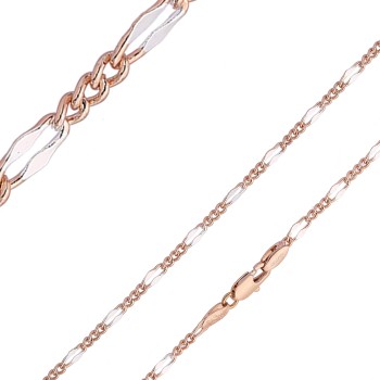 Apzeltītā ķēdīte Plāna ar Figaro izsmalcinātiem posmiem virkne