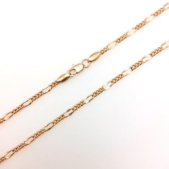 Apzeltītā ķēdīte Plāna ar Figaro izsmalcinātiem posmiem virkne