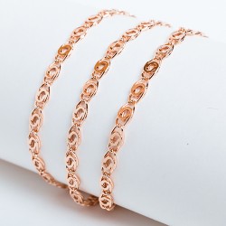 Apzeltītā ķēdīte Gliemežu atslēgas caurumiņu posmu virkne