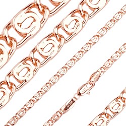 Apzeltītā ķēdīte Gliemežu atslēgas caurumiņu posmu virkne