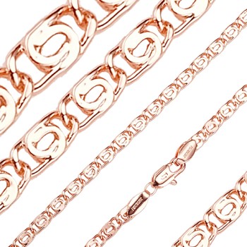 Apzeltītā ķēdīte Gliemežu atslēgas caurumiņu posmu virkne