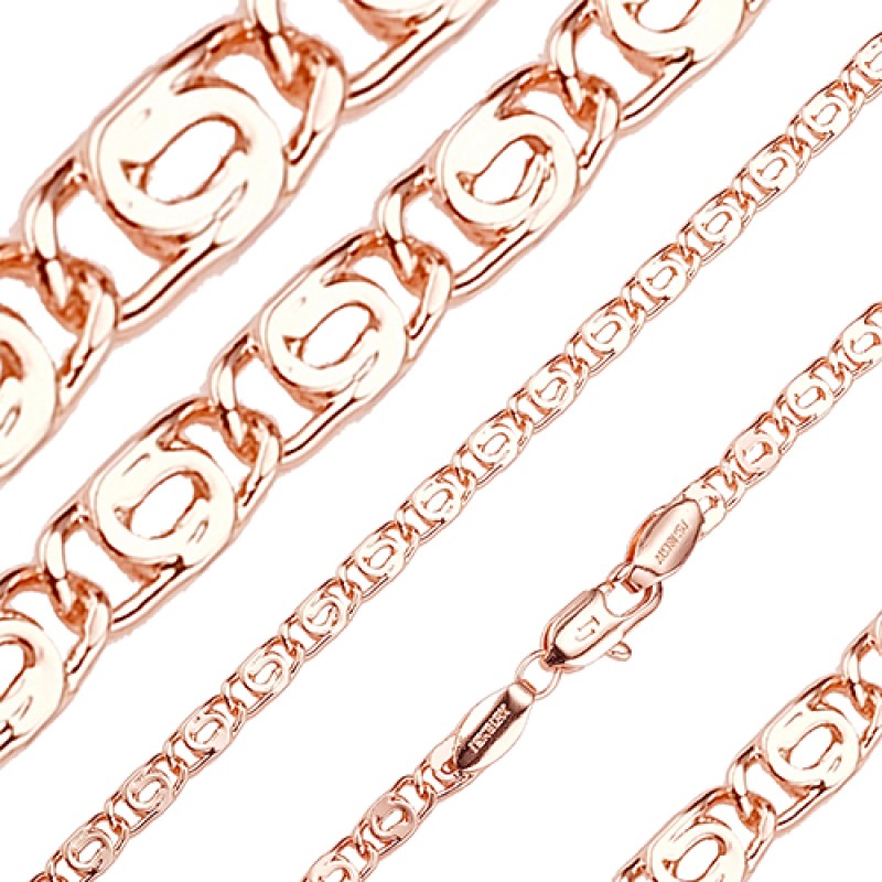 Apzeltītā ķēdīte Gliemežu atslēgas caurumiņu posmu virkne