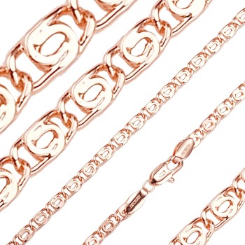 Apzeltītā ķēdīte Gliemežu atslēgas caurumiņu posmu virkne