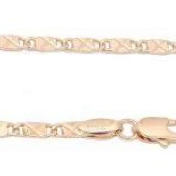 Apzeltītā ķēdīte Masīvā gliemežvāka ar krustu X gravējumu posmu virkne