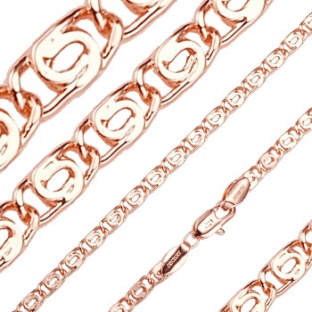 Apzeltītā ķēdīte Gliemežu atslēgas caurumiņu posmu virkne