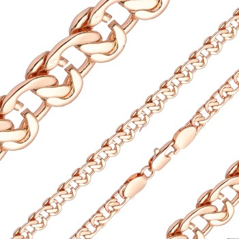 Apzeltītā ķēdīte Kabeļveida gliemežvāku posmu pinums